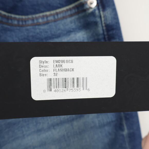 NWT Edwin Lark Mid-Rise Bootcut Stretch Denim Jean In Flashback Blue Size 32 - Picture 6 of 6